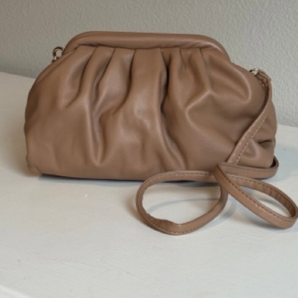 NWOT Nude Handbag with Removable Crossbody Strap with Dust Bag